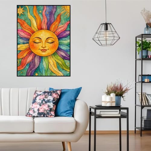 Lophomie Diamond Art Kits for Adults, 5D Sun Diamond Painting Kits 12x16 in