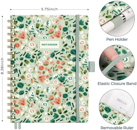 AHGXG Spiral Journal Notebook, 160 Lined Pages, A5 Size (5.7'' x 8.3'')