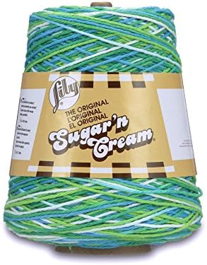 Lily Sugar'n Cream Cotton Cone Yarn, 14 oz, Emerald Energy, 1 Cone