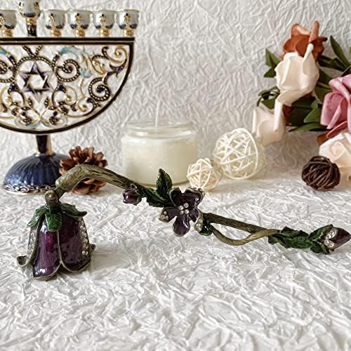 Candle Snuffer, Unique Candle Extinguisher Snuffer, Decorative Candle Extinguisher Metal Candle Tool (Purple)