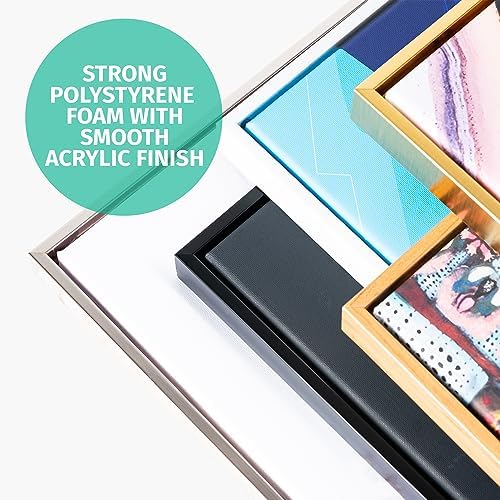 Pixy Canvas Floater Frame 20x32 for 3/4 (0.75) inch Deep Canvas Paintings/Canvas Prints/Wood Canvas Panels/Wall Art/Wall Decor/Home Decor/Artwork (Brass Gold, 20 x 32 inch, Portrait)