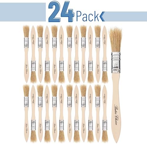 Bates- Chip Paint Brushes, 1/2 Inch, 24 Pack, Chip Brush, Brushes for Painting, Paint Brushes, Stain Brushes for Wood, Natural Bristle Paint Brush, 1/2 Inch Paint Brush, Chip Paint Brushes for Paint