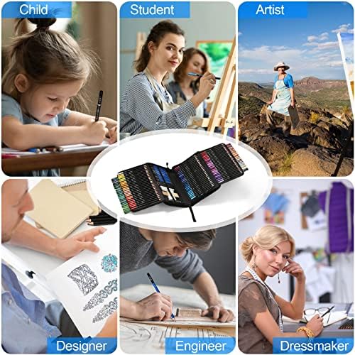 H & B H & B145 PCS Children Adult Artist Drawing and Art Supply Kit, Sketch Gift Box, Shading and Tinting Colors, Including Graphite Pencils, Drawing Sketch Kit