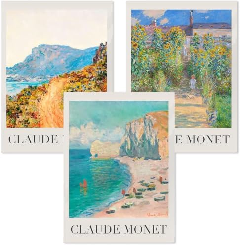 3 Pack Monet Paint by Numbers Kit for Adults Beginner (Without Frame)