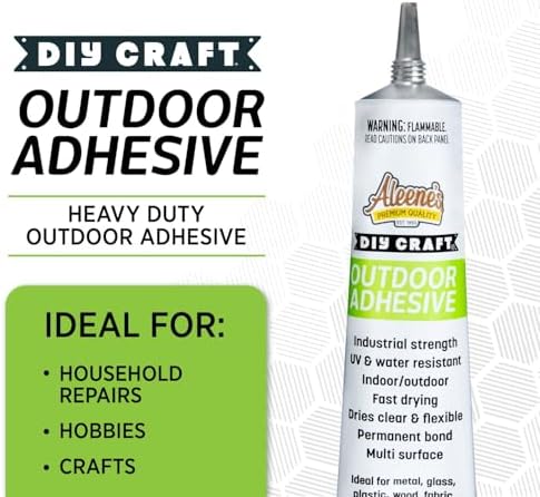 Aleene's DIY Craft Outdoor Adhesive, Heavy-Duty & Permanent, UV and Weather Resistant, 1.5 Oz