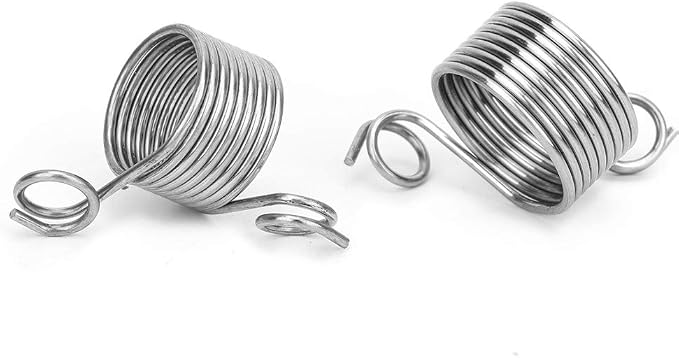 Yarn Guide Knitting Thimble, 2 Piece 2 Size Stainless Steel Coiled Knitting Thimble Finger Ring for Knitting Crafts Accessories Tool