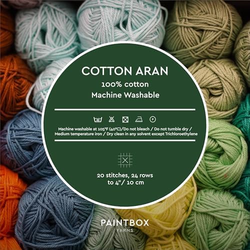 Paintbox Yarns 100% Cotton Aran Yarn 1.76oz / 50g, 93yds / 85m