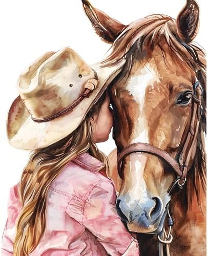 Paint by Numbers Kit for Adults, Horse DIY Painting Kit, 16x20 Inch