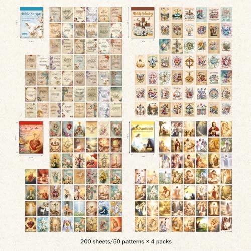200 Sheets Christian Inspirational Bible Scripture Sticker Book