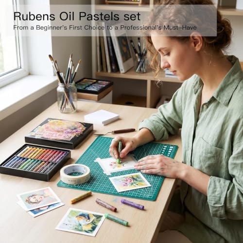 rubens 57 PCS Soft Oil Pastels Kit for Beginner Drawing
