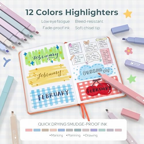 Nicpro Aesthetic School Supplies Stationary Set with Pen Case, 39 PCS Green