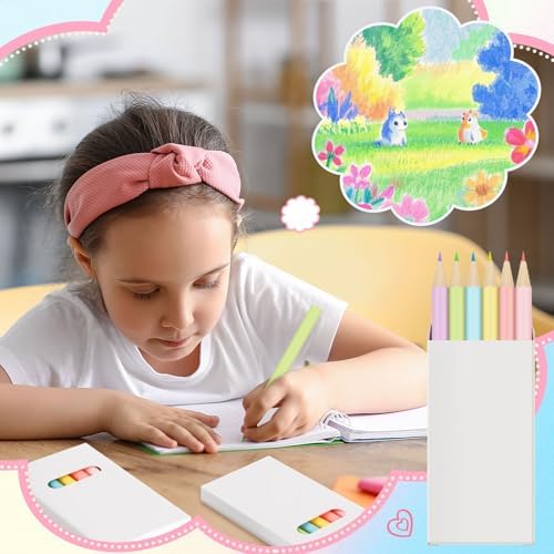 Ctosree 70 Packs Mini Colored Pencils Bulk Coloring Pencil in Boxes Back to School Gifts for Students Kids Classroom Rewards, Party Favor, Goodie Bag Fillers, 6 Per Pack (Pastel,3.5'')