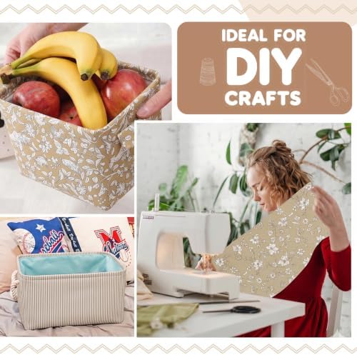 Aubliss 8pcs Fat Quarter Fabric Bundles (100% Cotton - 20'' x 20'')