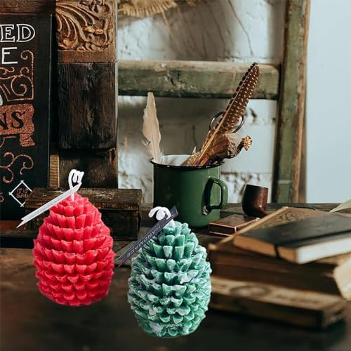 Christmas Pinecone Silicone Candle Molds Soap Mold 3D Xmas Theme Resin Concrete Mould DIY Supplies Ornament Mold Autumn Table Home Decor 1pcs