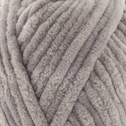 Loops & Threads Sweet Snuggles Yarn - Yarn for Knitting, Crochet, Weaving, and Arts & Crafts - Gray, Polyester, 8.8 oz