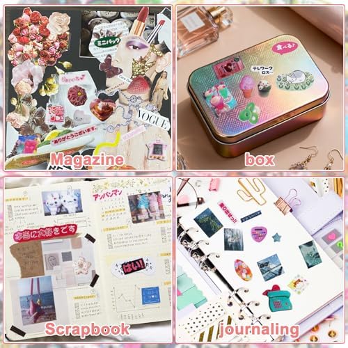 45 Sheets Japanese Sticker Book Manga 800+ Heisei Retro Romantic Memory Scrapbook Stickers Cute Korean Stickers for Journaling Scrapbooking Kawaii Food Sticker for Kids Adult DIY Cosmtic Books