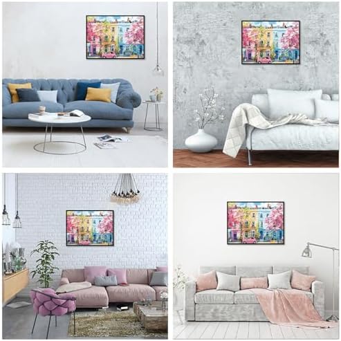 MRMIOOM 5D Diamond Art Kits for Adults, DIY Spring Streets Diamond Painting Dots Kits for Adults Beginner, City Scene Full Round Gem Crystal Art for Home Wall Decor 12x 16 in
