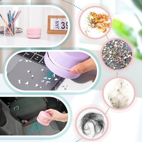 Honoson 2 Pcs Diamond Painting Tool Cleaner for Diamonds, Pink, Purple