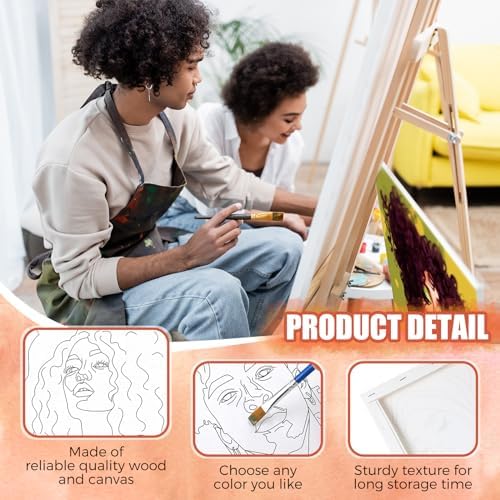 Sherr 20 Pcs Pre Drawn Canvas for Painting for Adults, Cool