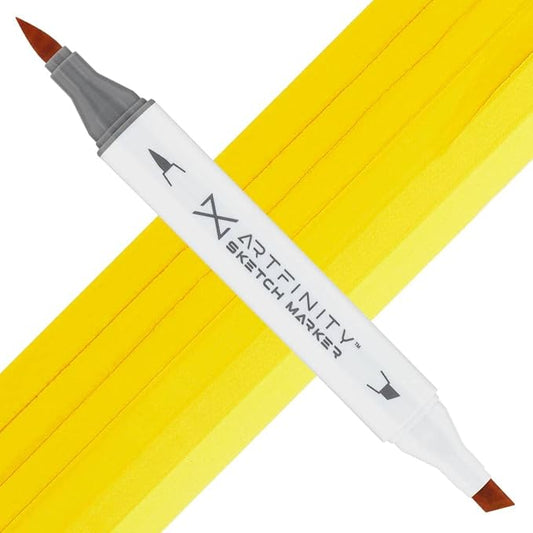 Artfinity Sketch Markers - Primary Yellow, Vibrant, Professional, Dye-Based Alcohol Markers for Artists, Drawing, Travel, & More