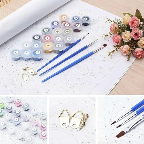 koemhxb Magical Library Paint by Numbers Kit for Adults Beginner Fantasy Acrylic Painting DIY Art Canvas by Number Kits for Gifts Home Wall Decor 16x20 Inch