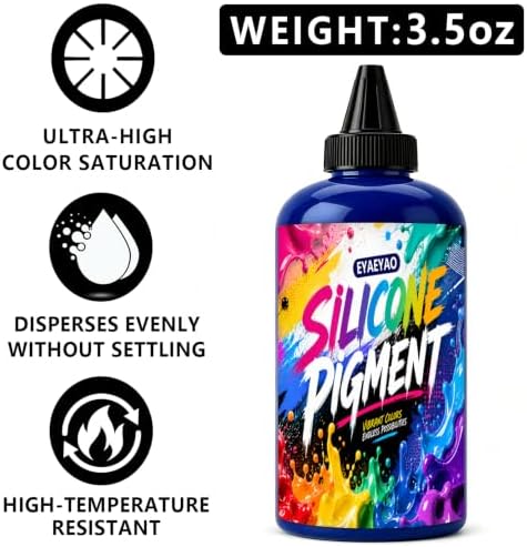 EYAEYAO Silicone Rubber Pigment - Navy Blue Paste Silicone Coloring Dye for Mold Making, Molding and Casting - Vibrant Color Pigment for Epoxy Resin Molds Making, Statues DIY Craft(Navy Blue, 3.5 oz)