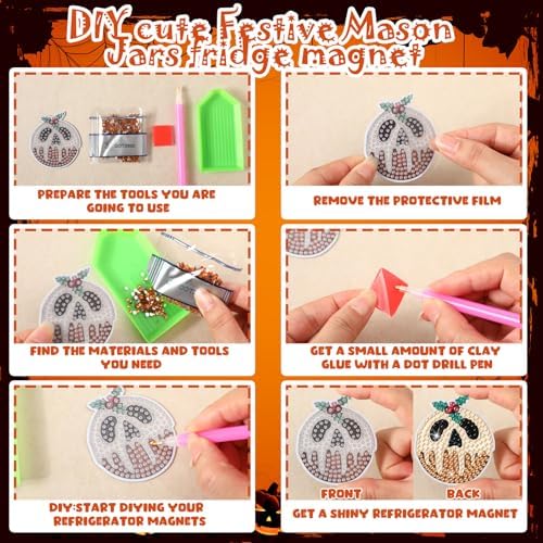 Motipuns 30 Pcs Diamond Magnets,Christmas Before Night,Purple