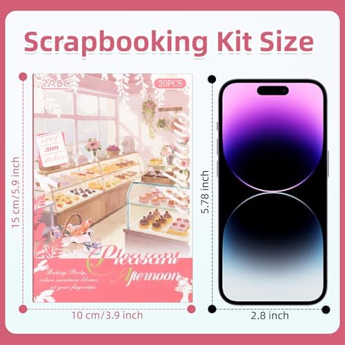 Afternoon Tea Series Sticker Scrapbooking Supplies for Junk Journal, 20 Sheets PET Stickers