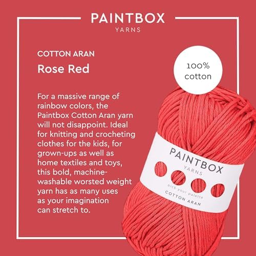Paintbox Yarns 100% Cotton Aran Yarn 1.76oz / 50g, 93yds / 85m