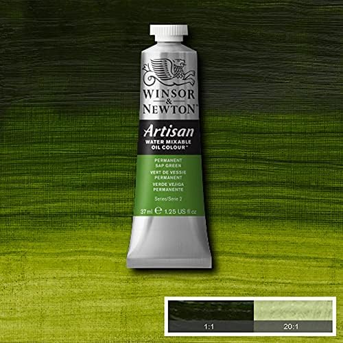 Winsor & Newton Artisan Water Mixable Oil Paint, 37ml, Permanent Sap Green