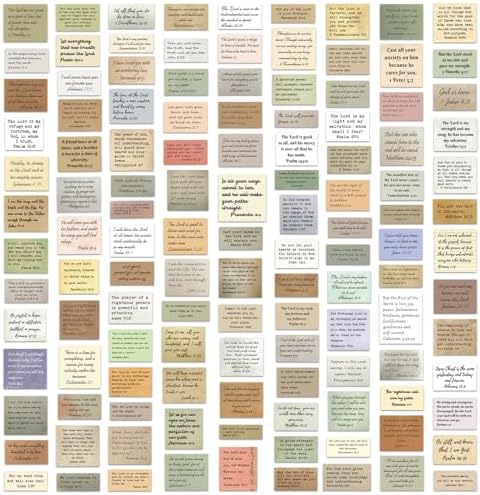 Bible Verse Stickers, Vintage Christian Quotes (120 PCS Unique (Mix 1))
