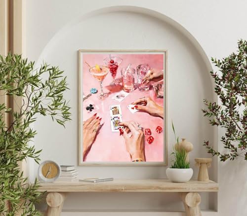 Pink Diamond Art Kits for Adults, Diamond Painting Kits 12x16 Inch