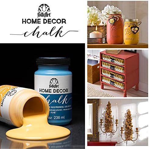 FolkArt, Barcelona Beige Assorted Home Décor 8 fl oz / 236 ml Acrylic Chalk Paint For Easy To Apply DIY Arts And Crafts, Ultra Matte Finish, 11963