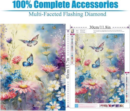 WUDWL Flower Diamond Art Kits for Adult Diamond Painting Kits for Adults