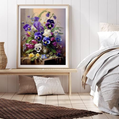 Paint by Numbers for Adults Flowers - Flower Paint by Number on Canvas