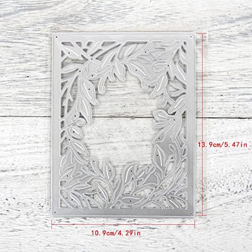 Lapoo 3D Backgrounds Frame Metal Cutting Die for Scrapbooking, New Cutting Dies DIY Album Card Making Decor Paper Craft Metal Die Cuts Party Wedding Decorations (Background Frame 5.5 x 4.3 in)