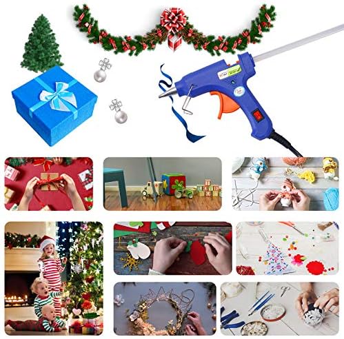 Glue Gun and Sticks Set, Hot Melt Glue Gun Mini for Crafts with 20 Pcs Glue Sticks, Small Hot Glue Guns with Hardshell Carrying Case for School DIY Arts, Craft