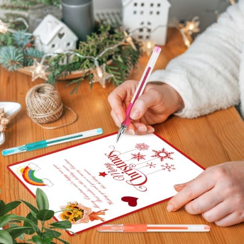 Taotree Gel Pens for Coloring Books, 36 Colors Glitter Pens, 40% More Ink