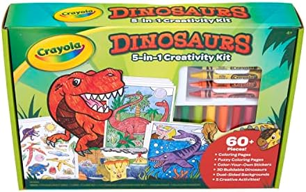 Crayola Dinosaur 5-in-1 Art Kit for Kids, Dinosaur Toys, Kids Art Set, Dinosaur Gift for Boys & Girls, Ages 4+
