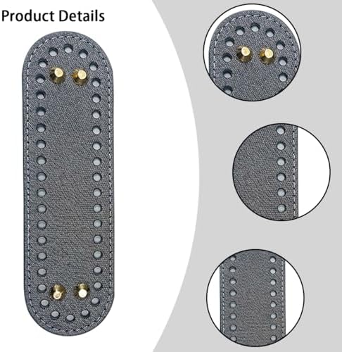 5 PCS Bag Bases for Crochet PU Leather Bag Bottom Oval Bag Bottom Shaper Pad Purse Bottom Knitting Crochet Base Cushion Base with Holes Handbag Making Supplies for DIY Crochet Bag Shoulder Bag Craft