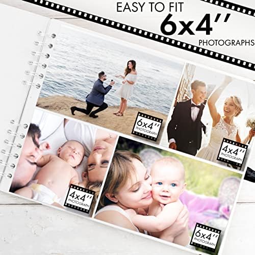 Scrapbook Album, 50 Pages, 11 x 8.5 Inch, White Photo Album, Scrap Book | Hardcover with Thick 200 GSM Kraft Paper, Ideal for Your Scrapbooking Albums, Art & Craft Projects (White, 11 x 8.5 Inch)