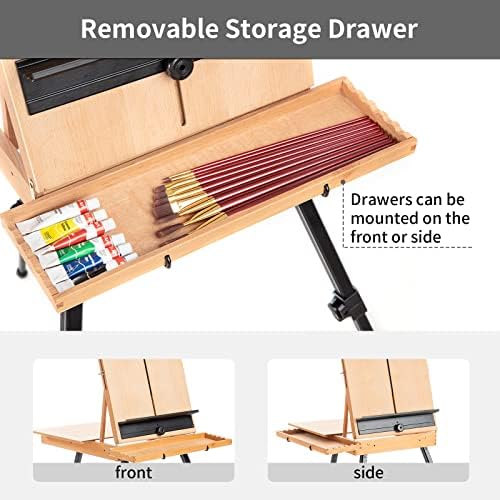 Falling in Art Large French Style Easel, Portable Field & Studio Sketchbox