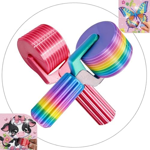 2026 New Diamond Art Roller-Essential DIY Craft Tool for Rhinestone Embroidery, Easy-Grip Hand Roller, Detachable Diamond Painting Tools and Accessories,2 PCS