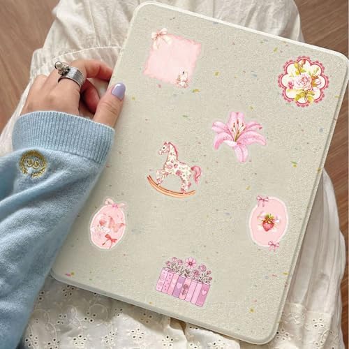50pcs Pink Aesthetic Flowers Stickers Flora Scrapbook Stickers