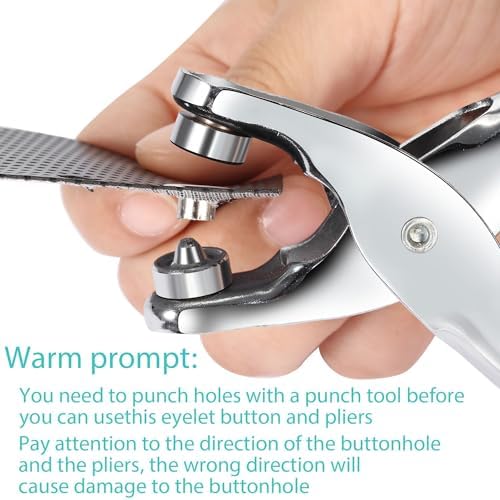 Mudder Grommet Eyelet Plier Tool,Gold,Silver, 1/4 Inch,Classic