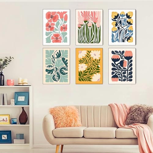 6pack Flowers Diamond Art Kits for Adult Diamond Painting Kit for Beginner
