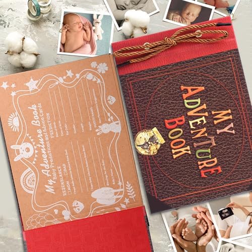 Adventure Book Diary Photo Scrapbook, Hard Cover Movie Up Travel Scrapbook for Anniversary, Wedding, Travelling, Birthday, Christmas (My Adventure)