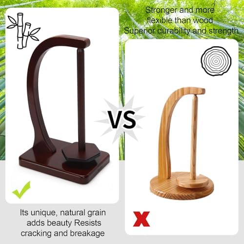Yarn Holder for Crocheting and Knitting - Magnetic Wooden Yarn Holder Spinner, Ideal for Crochet Accessories, Knitting Accessories, Cool Gifts for Crocheters and Knitting Lovers （Burgundy）