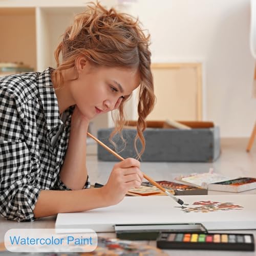 PATIKIL Stretched Canvas, 4 Pcs 24" x 18" Rectangle Canvas for Painting Blank Primed Canvas Cotton Canvas Panels for Acrylics Oil Watercolor Paints, White