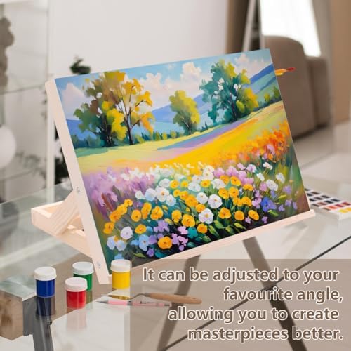 2 Pack Tabletop Easel for Painting, Adjustable Desktop Easel, 13 x 9 Inches